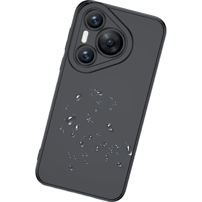 Чехол для Huawei Pura70 Pro/70 Pro+ HOLDZU Angel Eyes, ультратонкий, матовый, силиконовый, защита от падений и царапин, черный