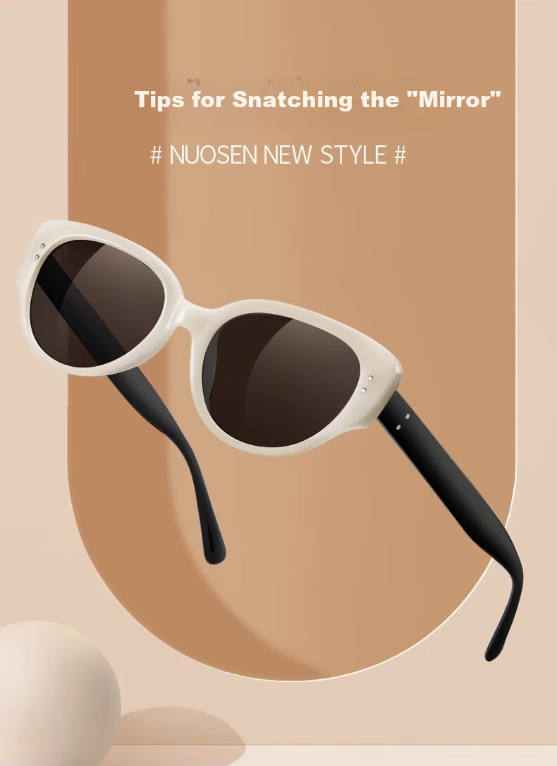 Cuntiandaofu Cat Eye Sunglasses, Vintage White Cat Eye Sunglasses, Sun Protection, UV Protection, Instagram Style, White And Gray Lenses 1