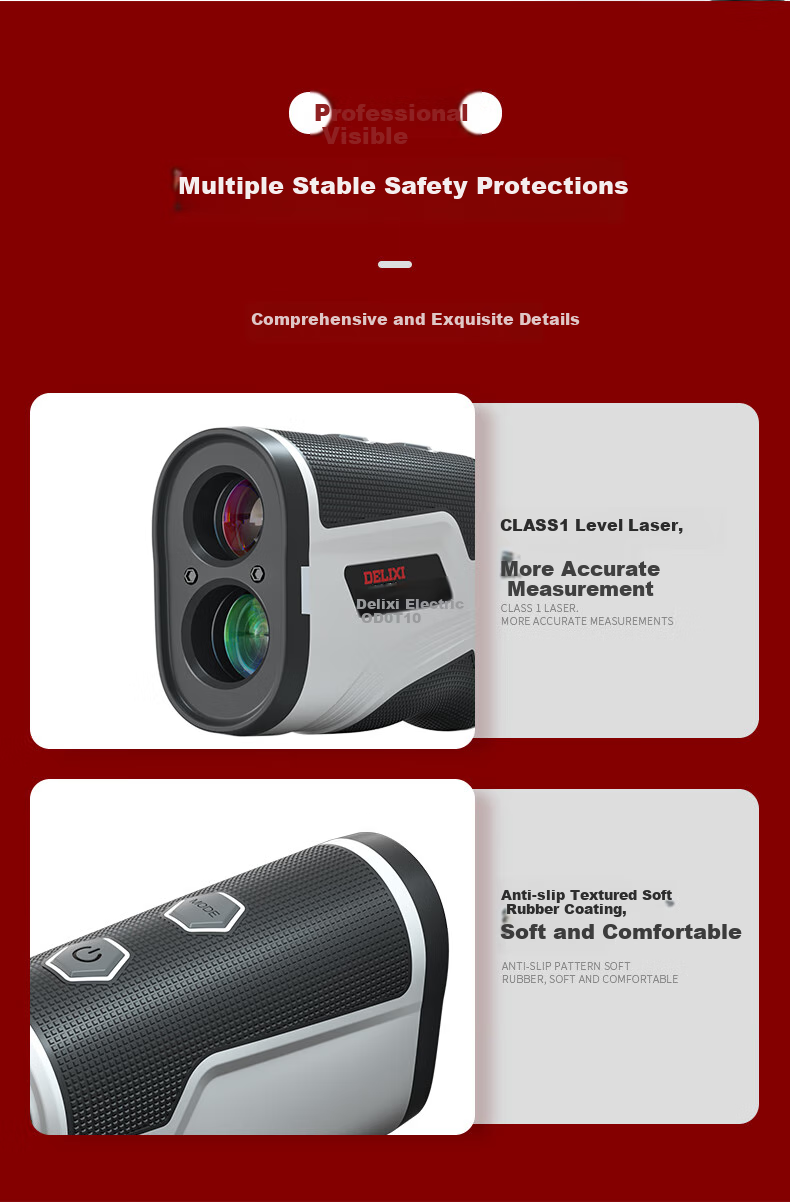 DELIXI ELECTRIC Laser Rangefinder Binoculars for Outdoor Golf Ranging, Home Use, And Engineering Applications, 1000m Range 11