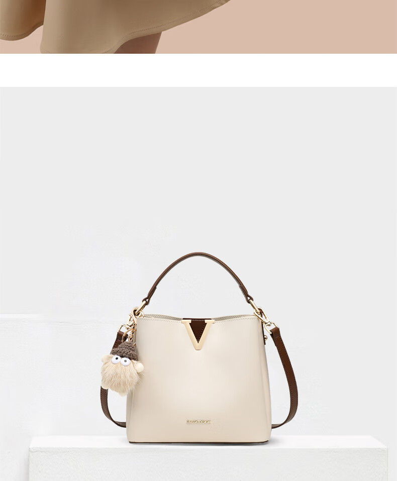 Aiqinghai Women's Handbag, Cowhide Bucket Bag, Crossbody Bag, Niche Luxury Brand, Birthday And Mother's Day Gift, Practical Present for Mom 4
