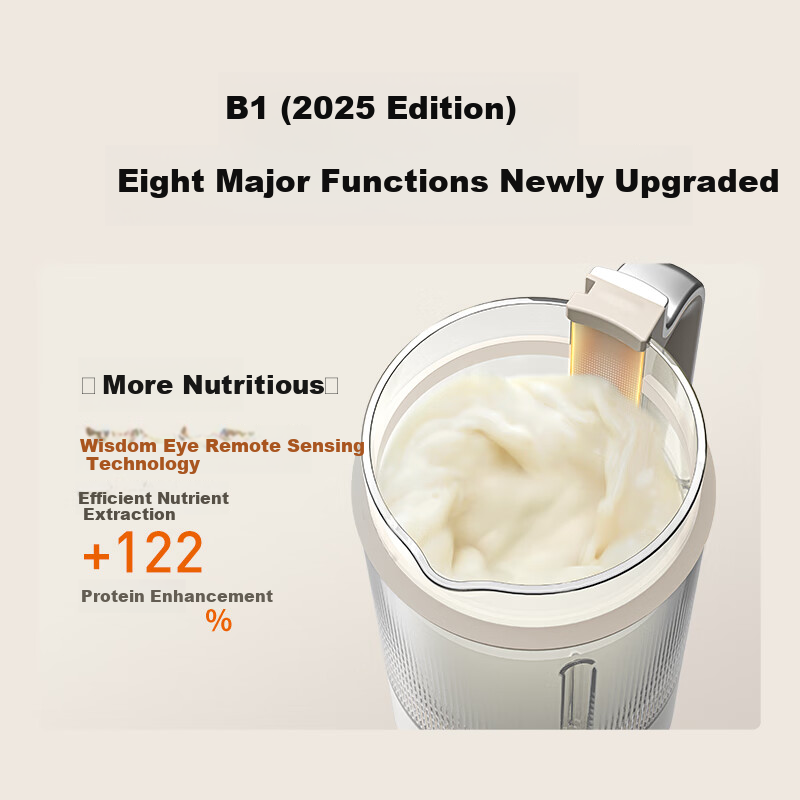 Joyoung High-Speed Blender, Home Use, Self-Cleaning, Fully Automatic, Multifunctional, 1.75L, Variable Frequency, Quiet Operation, Juicer, No-Beating Soy Milk Maker, Xiaofangtang B1 2025 Upgraded Versio