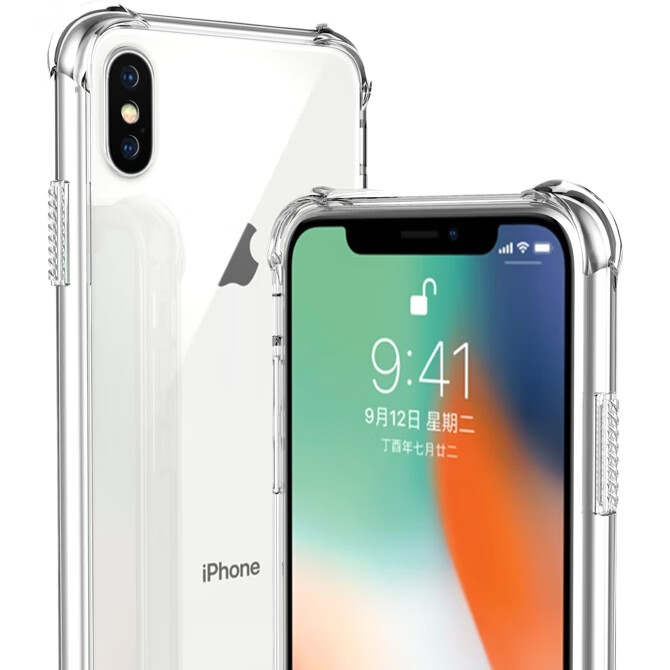 Чехол ESCAPE для iPhone X/XS, 5.8 дюйма, силиконовый, противоударный, с отверстием для шнурка, полупрозрачный белый