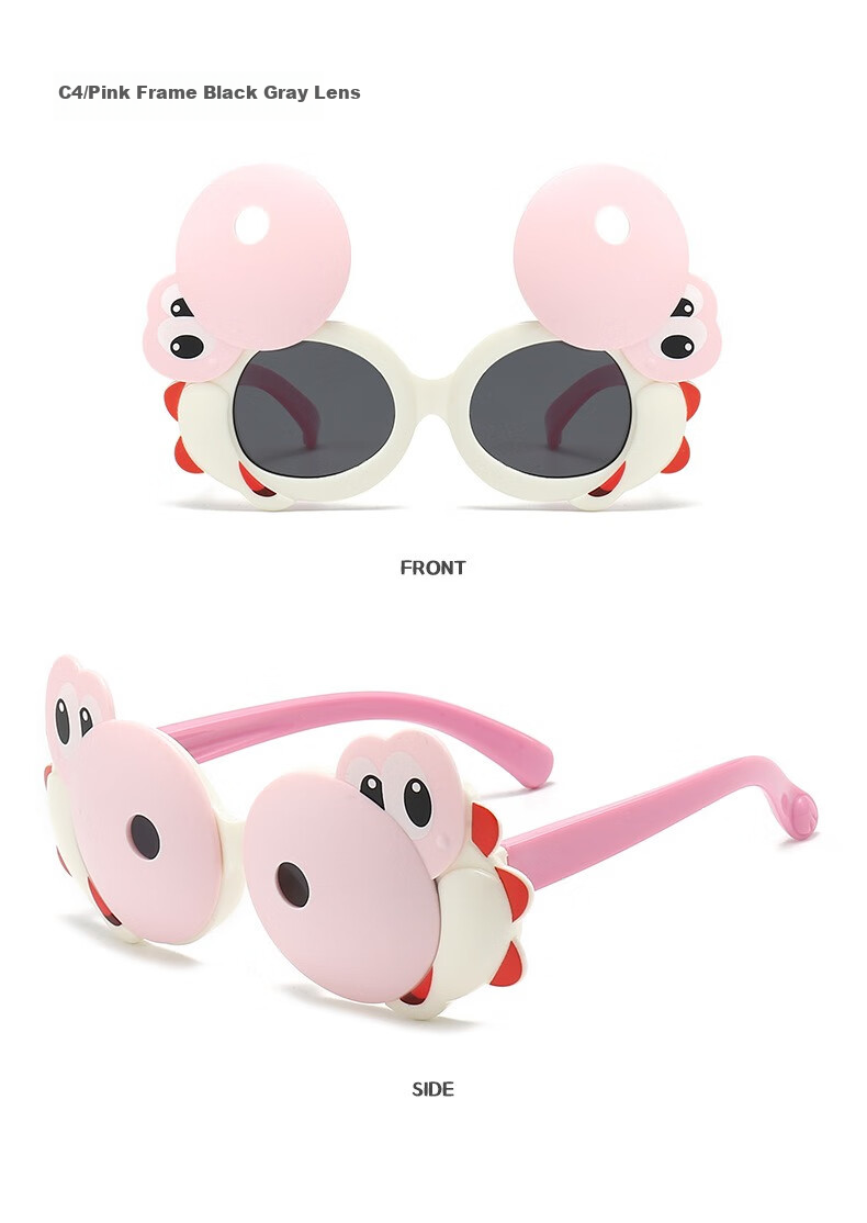 DRATRA Children's Sunglasses, 3D Shaped Flip-Up Sunglasses for Boys And Girls, Dinosaur Cartoon Cute Baby Glasses, Father's Day Gift 5