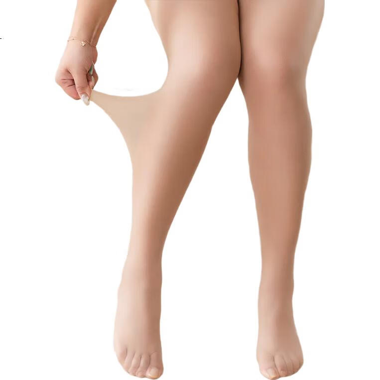 Колготки XUEXIMAN, размер Plus Size, ультратонкие, эффект "ананасовый разрез", моделирующие, прозрачные, черные, телесные, 2 пары