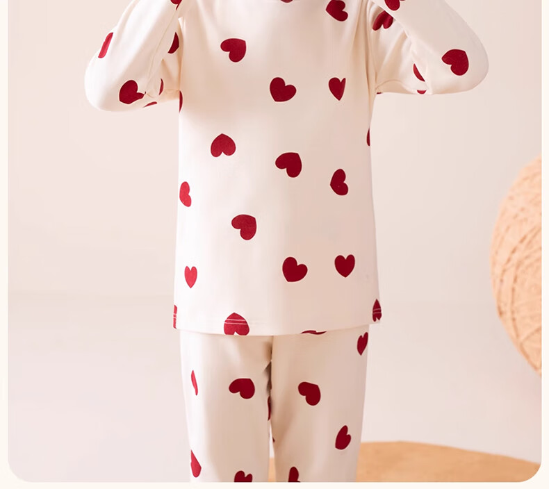 Mianqixiong Children's Cotton Pajamas Spring and Autumn New Thin Cotton Homewear Set for Boys and Girls Baby Autumn Clothes Set - Size 120 8