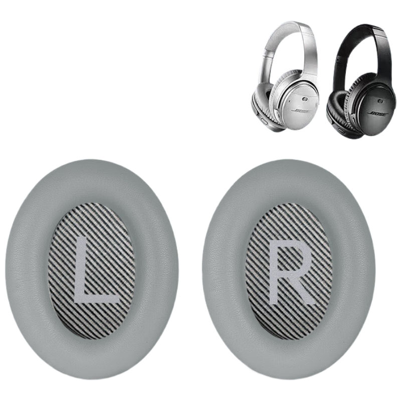 KOVOL Replacement Protective Cover for BOSE QC35/25/15 Headphones, QuietComfort 35 Series Over-Ear Headphones Foam Ear Cover - Gray