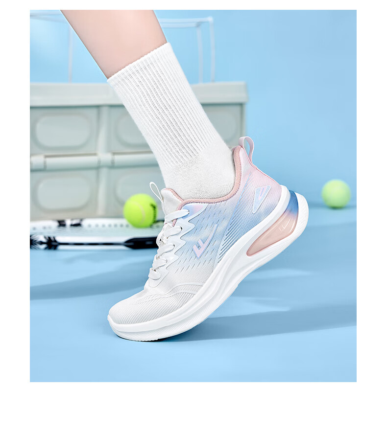 Warrior Official Women's Sports Shoes Spring Summer New Thick Sole Casual Shoes 1611 White Blue Pink Size 38 19