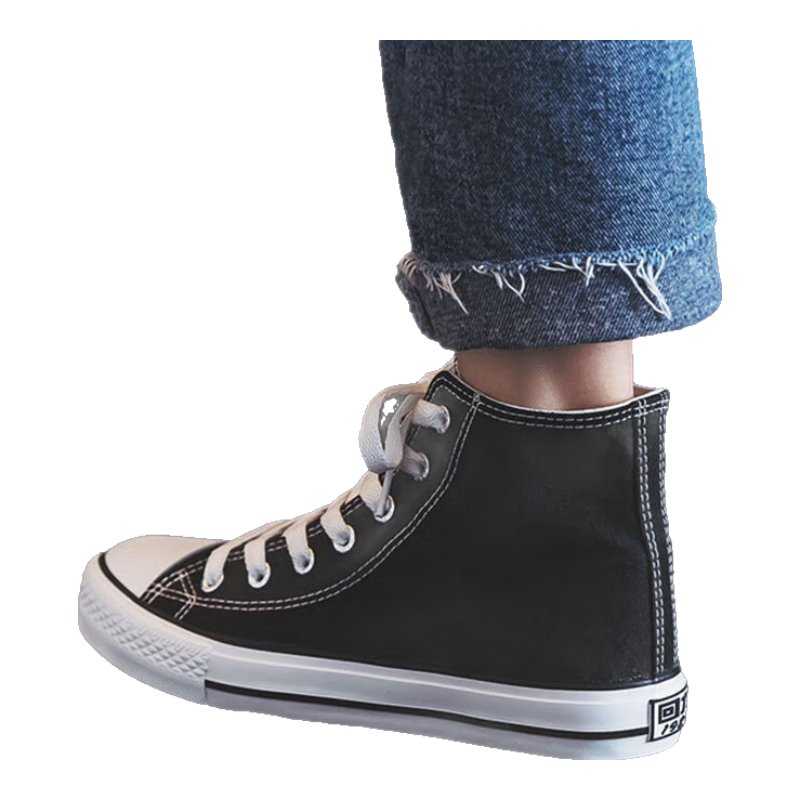 Huili Official Men's And Women's Shoes, Black High-Top Canvas Shoes, Spring And Summer Casual Sneakers, Sports Shoes