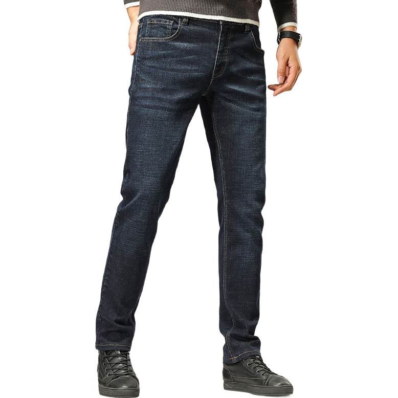 Zengzhi / Zengzhi Мужские джинсы в стиле Business Casual 928010 Сине-черные Размер 31