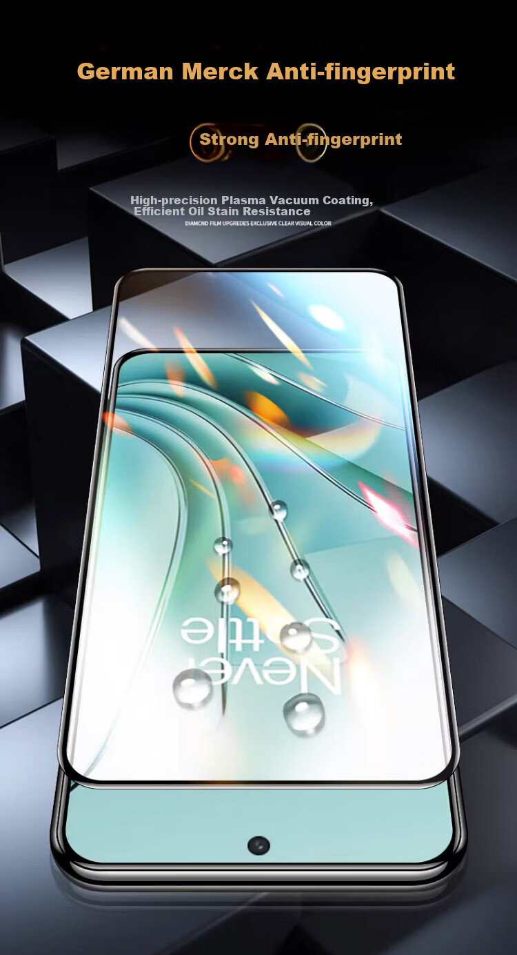BIAZE [Triple Enhanced 2 Pieces] Tempered Glass Screen Protector for OPPO OnePlus Ace 2V, OnePlus Ace 2V Phone Screen Film, HD Anti-Scratch Wear-Resistant Anti-Fingerprint Glass Film JM527 3