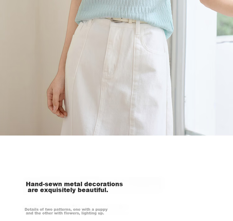 Sentubila Round Neck Short Sleeve Regular Shoulder T-Shirt for Women, Summer Contrasting Color Spliced Knit Top, Elegant Versatile High-End Blouse 6