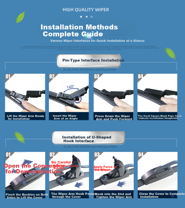 Aoye Windshield Wipers for Wuling Hongguang Plus (2019-2025 Models), Frameless Design, Original Size Front Wipers, 1 Pair, 23+18 Inches 11