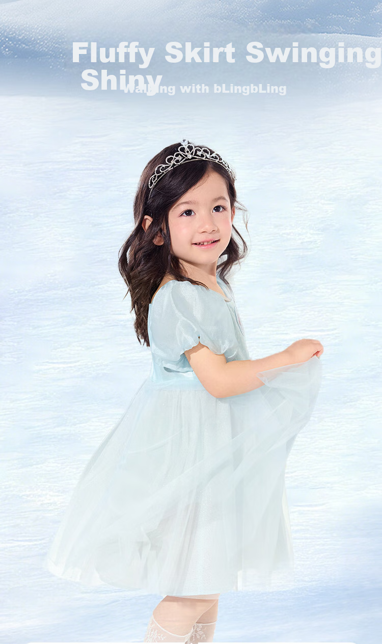 BALABALA [Aisha IP] Girls' Dress, Children's Summer Dress, Sweet Skirt for Young And Middle-Aged Childre 4