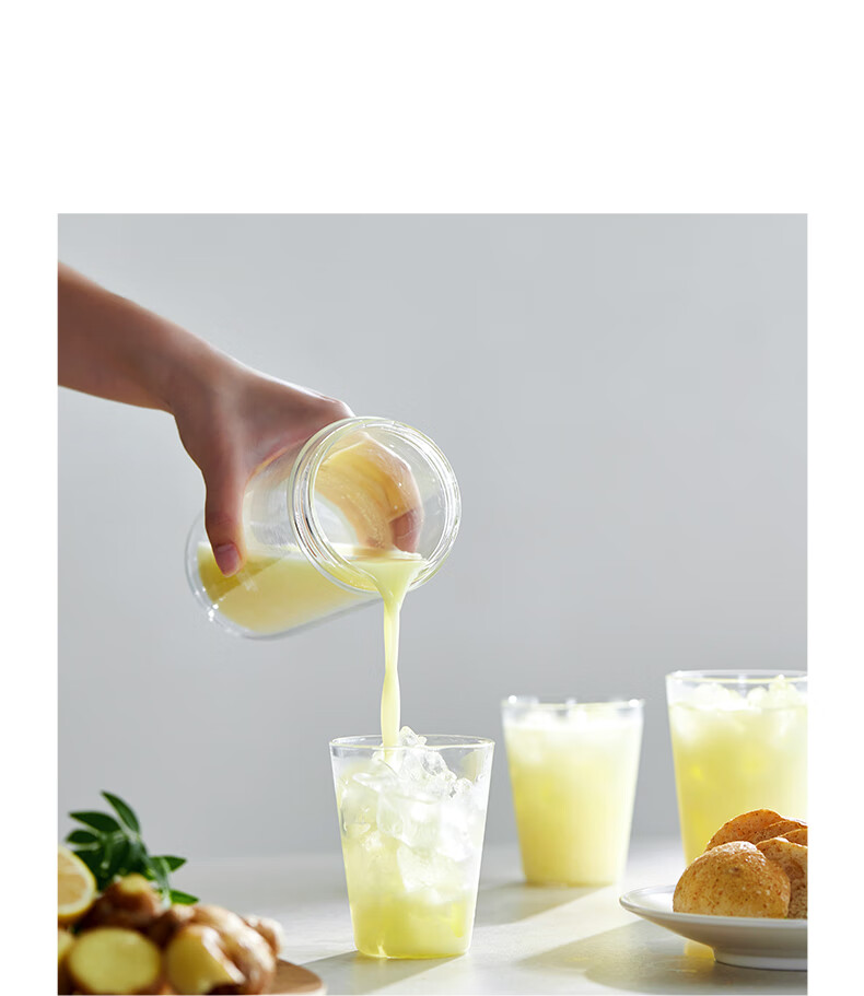 Olayks Instant Double-Layer Glass Juicer Cup Hollow Insulated Portable Juicer Multifunctional Small Household Juice Blender Fresh Fruit and Vegetable Juicer with Ice Crushing Travel Cup 11