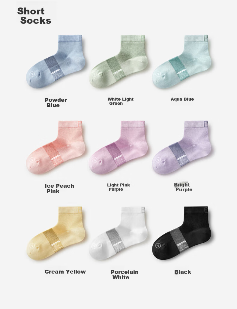 Bananain Women's Socks, Ice Silk Mesh Thin Style, Sweat-Absorbing And Breathable, 10A Antibacterial And Odor-Resistant Boat Socks, Summer Pack of 3 Pairs 15