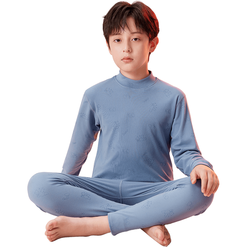 Dingguagua Children's Thermal Underwear Set Boys Autumn Winter Long Johns Pajamas for Boys and Teens