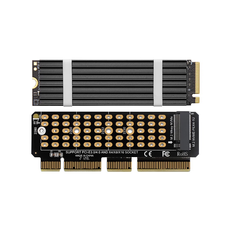 LinkStone PCIe to M.2 NVMe Expansion Card Compatible with PCIe 5.0/4.0/3.0 for Desktop PC Case x4/x8/x16 SSD Solid State Drive Adapter Card