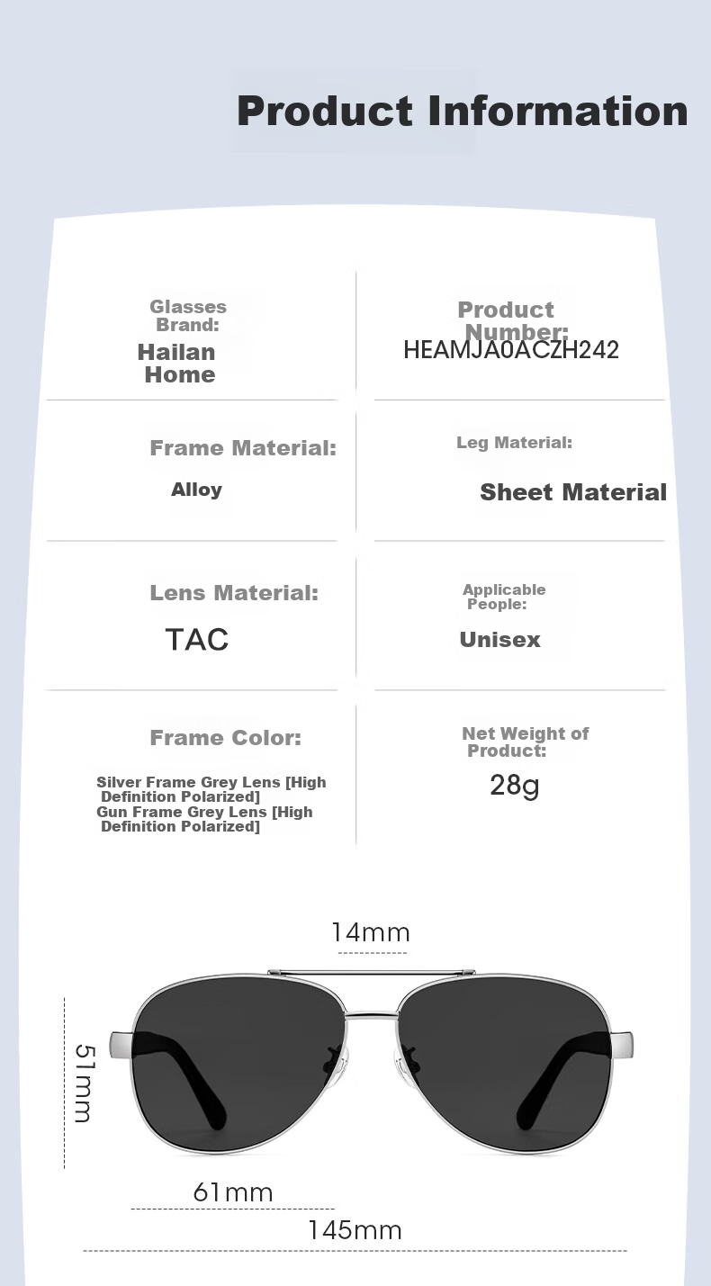 HLA Polarized Sunglasses, High-Quality Sunglasses for Men, Outdoor Driving UV Protection Glasses, Gift, 242 9