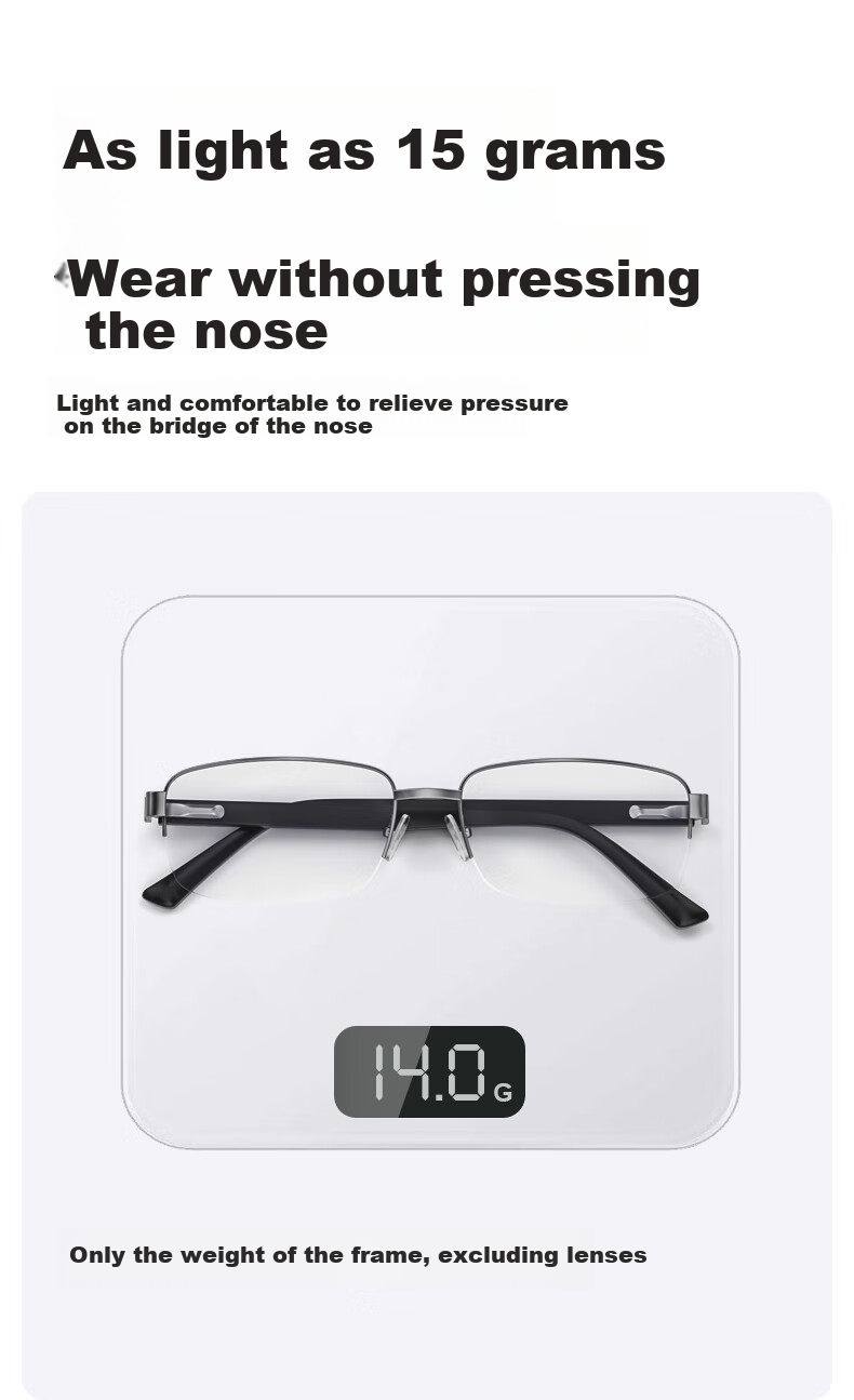 WESEE Reading Glasses for Men, Bifocal German Imported Presbyopic Glasses, Auto-Focus High-Definition Anti-Blue Light Glasses for Back to School 6