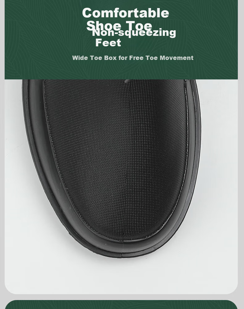 FOOTOPPO Stylish Mid-Calf Waterproof Drawstring Rain Boots for Men, Thick-Soled Non-Slip Water Shoes for Delivery Riders And Men's Outdoor Use 8
