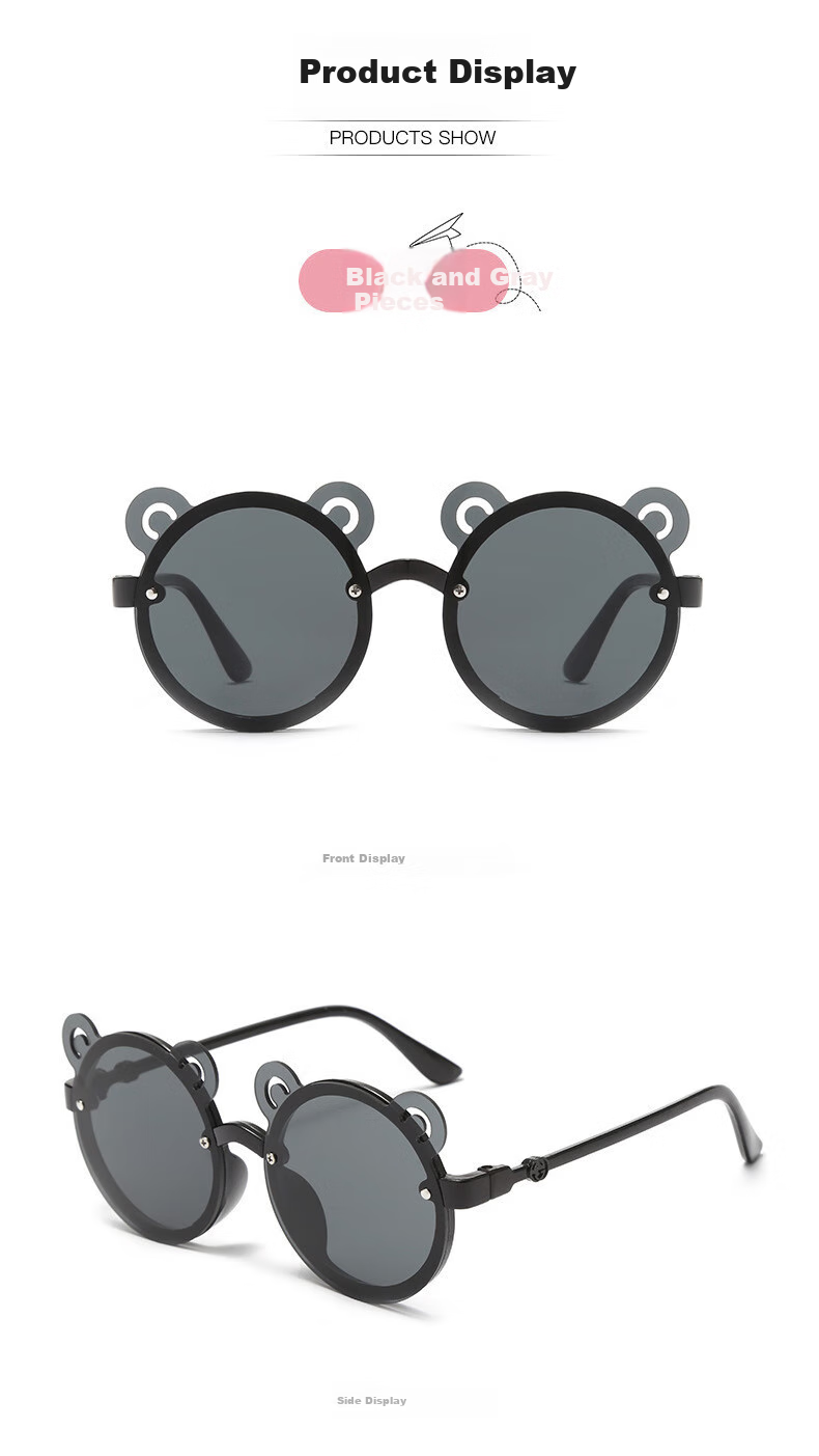 Baixiaoshe Children's Sunglasses 817 [Light Coffee Color], Sun Protection Sunglasses for Boys And Girls, Baby And Infant UV-Resistant Glasses 6