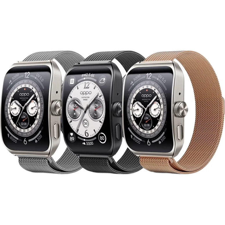 Набор ремешков CangHua для OnePlus Watch 2: миланская петля, магнитный силиконовый, плетеный, с чехлом