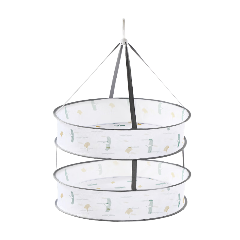 Meiliya Double-Layer Small Fish Drying Rack Clothes Drying Net Basket Anti-Deformation Drying Storage Organizer