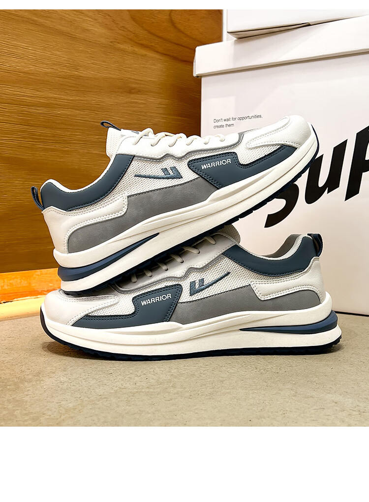 Warrior Official Men's Shoes 2026 Lightweight Comfortable Running Shoes for Men Grey Blue Size 39 18