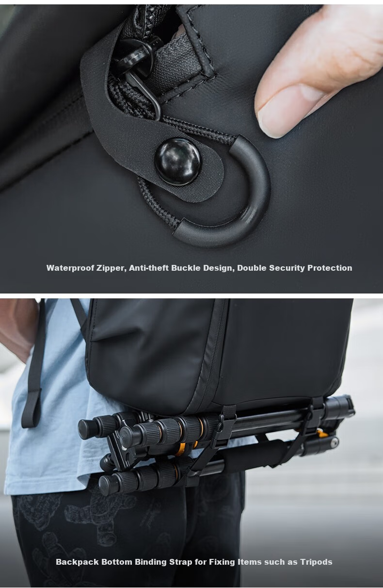 CWATCUN Kaideng Backpack Camera Bag with Separate Compartments, Large Capacity Travel Street Photography Bag, Quick Access Side Pocket for Two Cameras And Multiple Lenses, Suitable for Fuji, Sony, Nikon, Cano 7