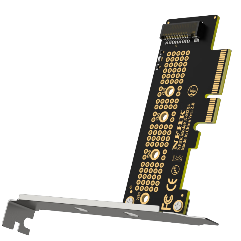ZHENWEI NVMe Adapter Card PCIe X4 4.0 to M.2 Adapter Card Full-Speed M.2 Gen4 Expansion Card Supports X4/X8/X16 SSD Solid State Drive Adapter Card