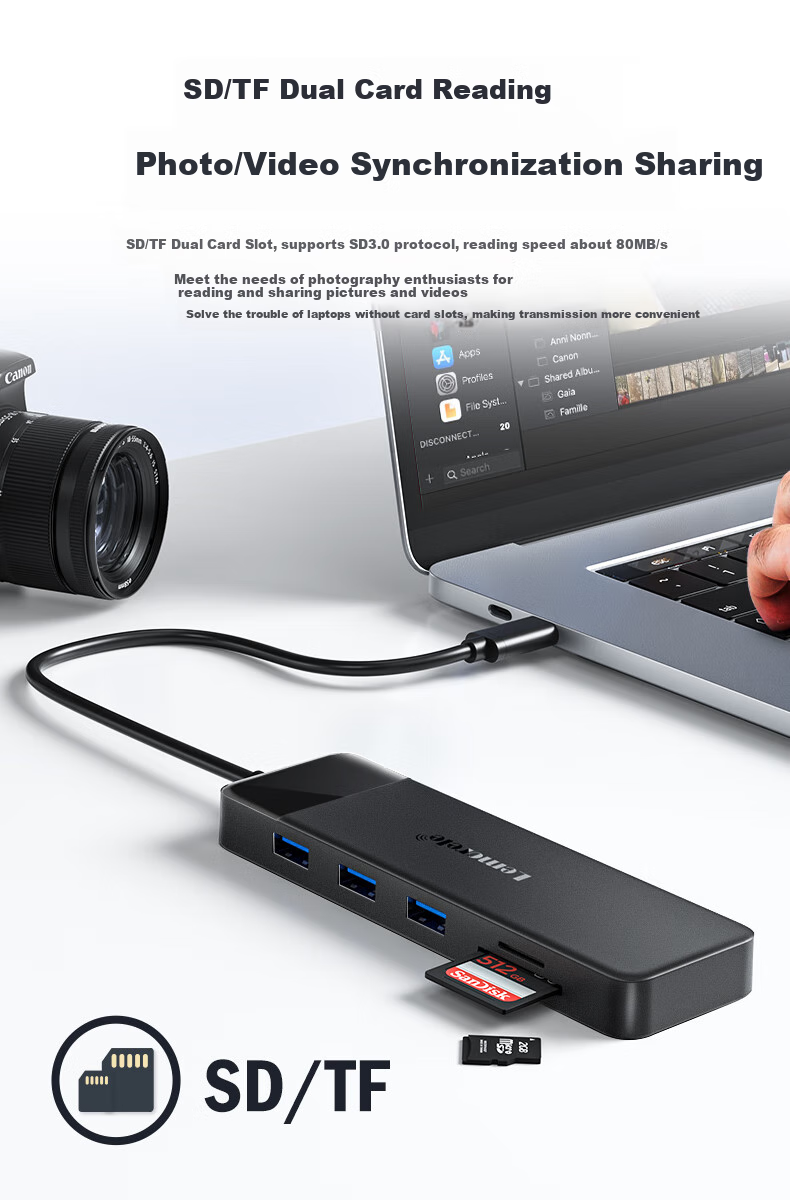 Lemorele Type-C Expansion Dock, 10-In Dual HDMI, 4K Multi-Screen Display, VGA, USB*3, SD/TF, AUX Compatible, Thunderbolt 3/4, Apple And Huawei Computer Expansion Dock, Universal TC94 4