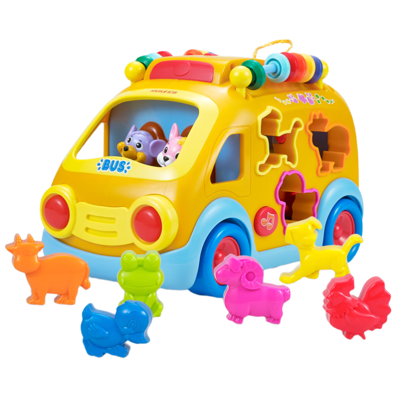 Hui Le Toys Happy Paradise Bus Electric Toy Car for Infants and Toddlers Children's Day Gift