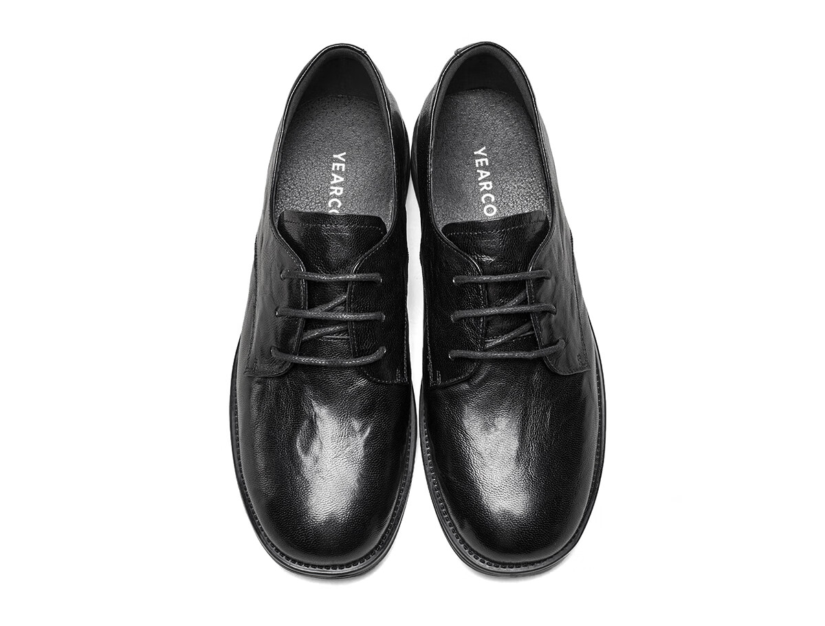 Eierkang Women's Vintage British Style Lace-up Loafers Low Heel Commuting Deep Mouth Flats 13300W Black Size 35 10