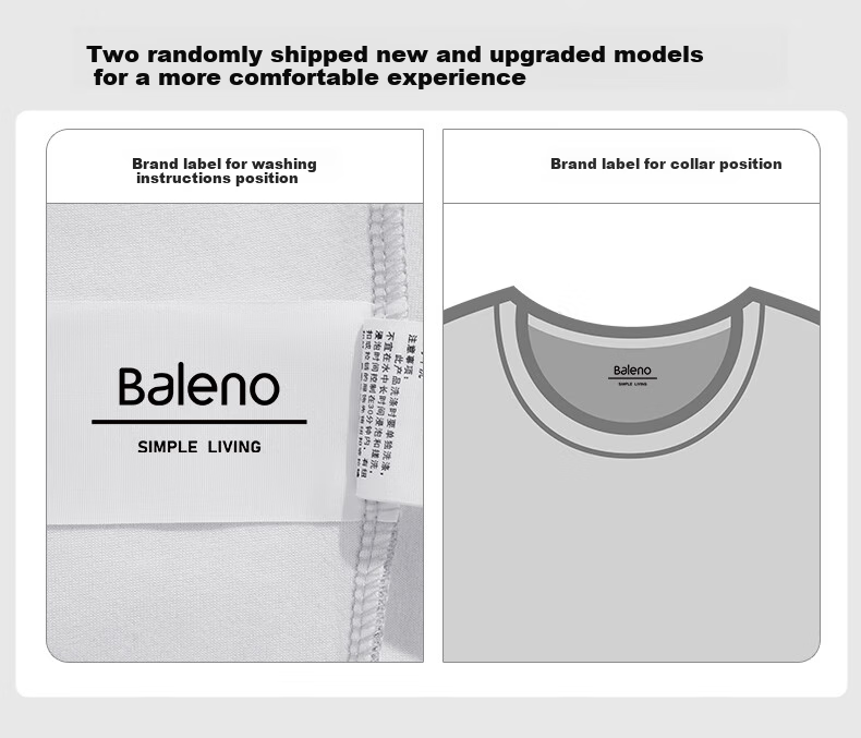 Baleno Waffle Knit Sweatshirt for Men, Autumn Season, 320g Heavyweight, Black Round Neck Long Sleeve, Simple Versatile Inner Layer, Loose-Fitting Draping Top 1