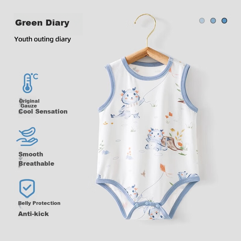 Beitaisi Baby Clothes, Summer Thin Onesie, Newborn Infant Yokesi Sleeveless Vest Bodysuit Romper