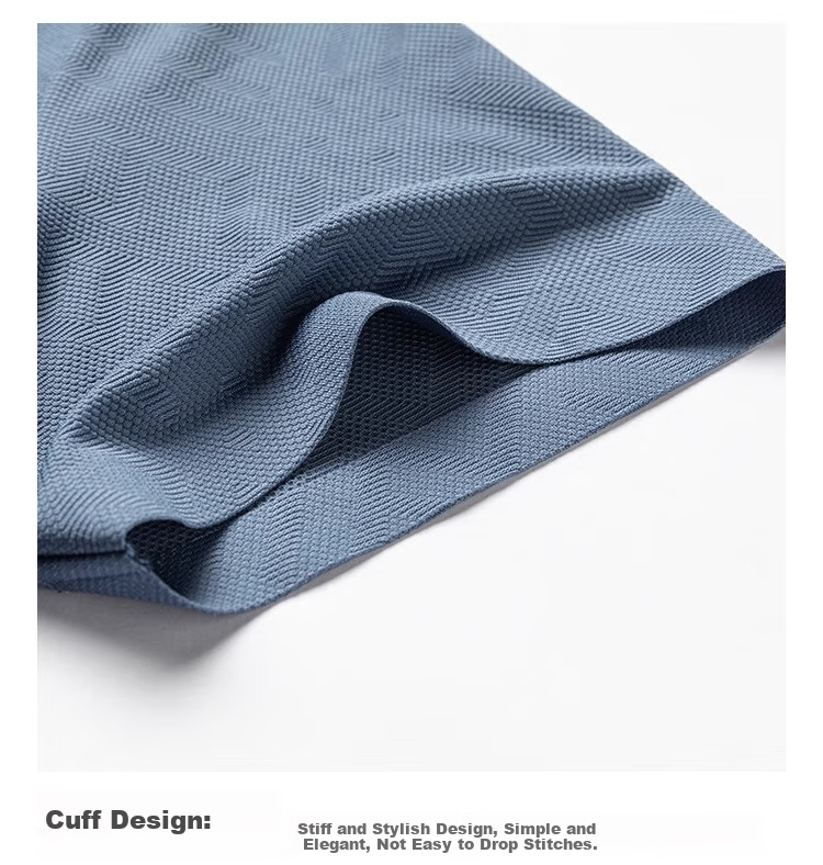 MONTAGUT Summer Men's Short-Sleeve Polo Shirt, Collared Cool Breathable Middle-Aged And Elderly T-Shirt, Gray-Blue, M/48 8