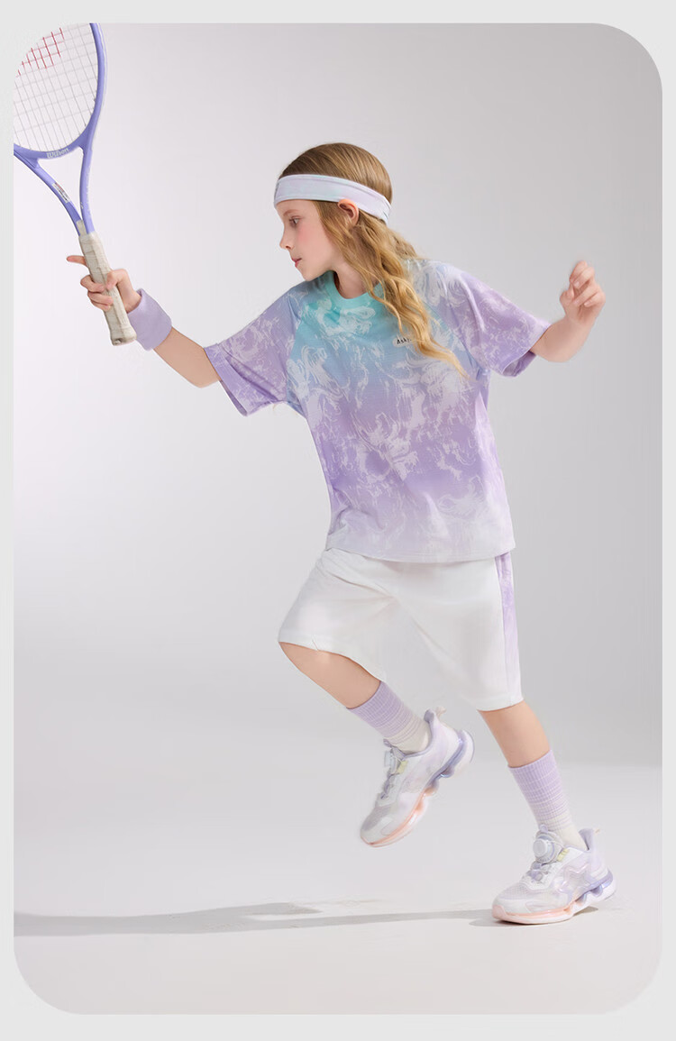 ASK JUNIOR Children's Quick-Dry Summer Outfit, Youth Chinese-Style New Chic Instant Cool Short-Sleeve T-Shirt And Shorts Sports Two-Piece Set 18
