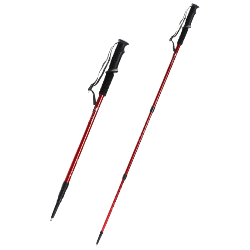 CAMEL Hiking Trekking Pole Outdoor Lightweight Portable Telescopic Multifunctional Mountaineering Equipment Walking Stick 2SA7D41-1D Red
