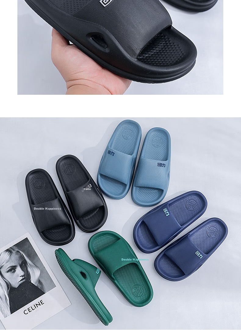 Huili Sports Fashion Slippers for Men, Versatile Indoor And Outdoor Soft Elastic Athletic Beach Sandals HL0183 Black Size 44 10