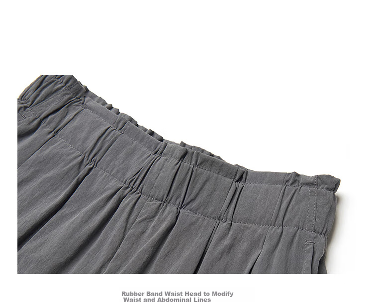 INMAN Lazy Flowy Banana Wide-Leg Pants Summer Women's New Trendy Versatile Elastic Waist Loose Long Trousers Dark Gray XL 44