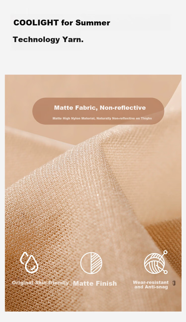 JOAE [Ultra-Thin Any-Cut] Summer 0D Pineapple Silk Stockings for Women, Nude Anti-Snagging Pantyhose, Sexy Sheer Tights 3