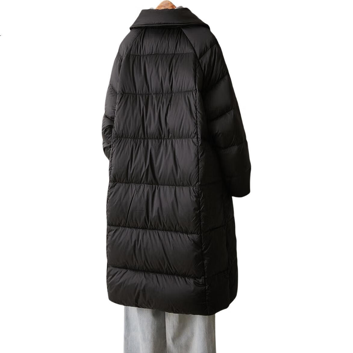 Dme [90% Down Filled Thickened Fluffy down] New Winter Style Lapel Long Warm down Jacket for Wome