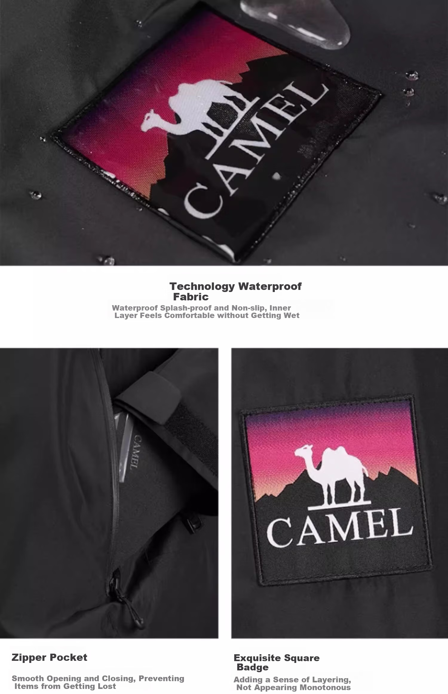 CAMEL Wang Junkai Edition Lightweight Windproof Waterproof Outdoor Mountaineering Jacket 1622 XL 19