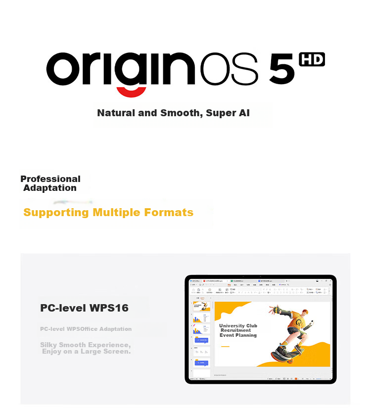 IQOO Pad5, 8GB+128GB, Yin Yi, Subsidy 15%, 12.1-Inch Gaming Large Screen, Blue Crystal × Dimensity 9300+, Tablet Computer, Vivo 12