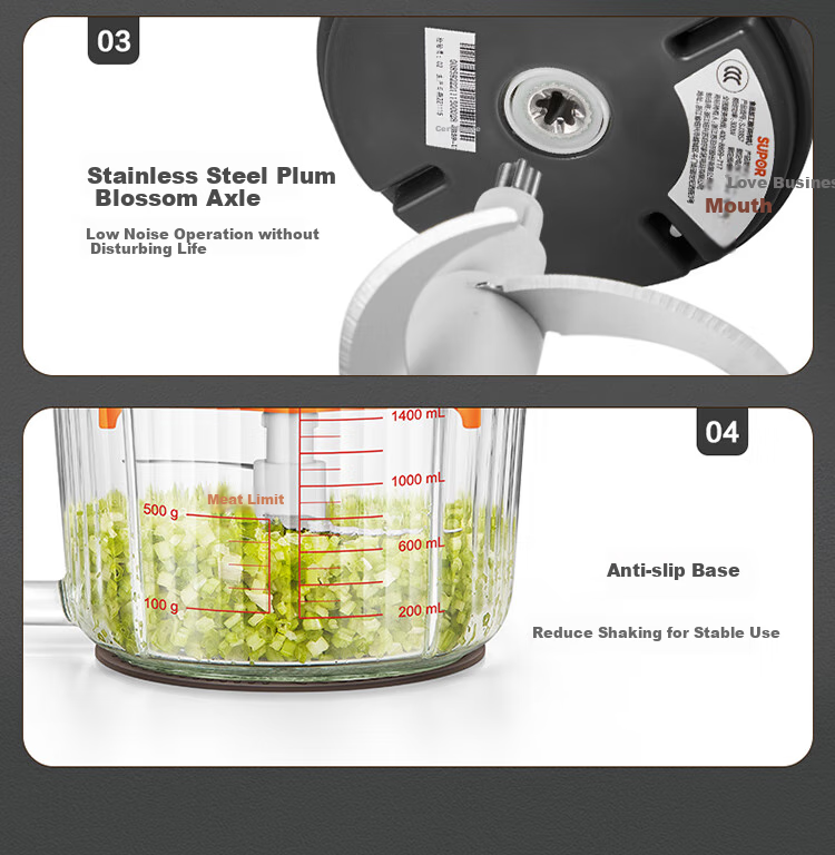 SUPOR Electric Meat Grinder Household Multifunctional Food Processor with Titanium Blades 2.2L Large Capacity Chopper Mincer Mixer JR72S-B220 15