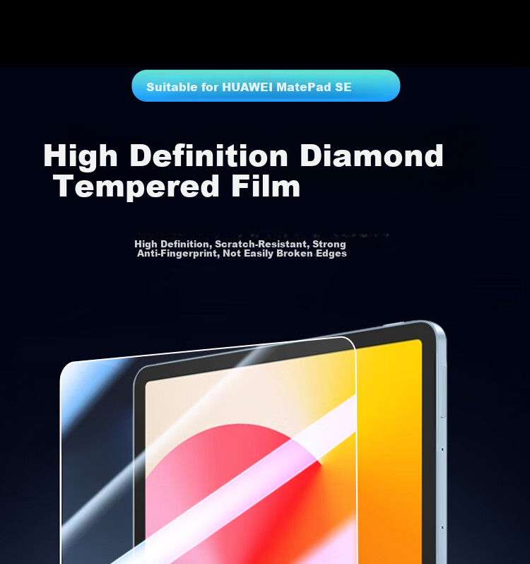 ESCASE Tempered Glass Screen Protector for Huawei MatePad SE, Compatible with 11-Inch 2024 Model Active Edition Tablet, Protective Film with High Definition, Shatterproof And Scratch-Resistant 1
