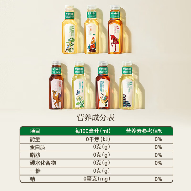 农夫山泉东方树叶红茶500ml*15瓶无糖茶饮料0糖0脂0卡整箱装解渴饮品
