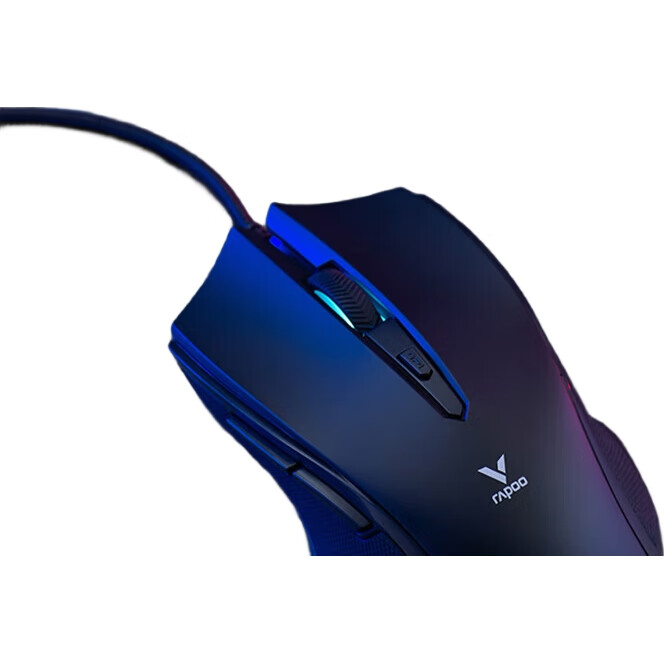 Игровая мышь Rapoo V20S проводная, 7 программируемых кнопок, эргономичная, черная