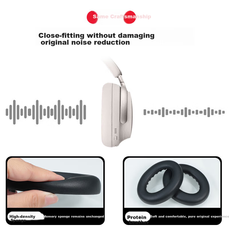 Защитный чехол KOVOL для наушников BOSE QC35/25/15, QuietComfort 35 Series, пена для ушей, серый
