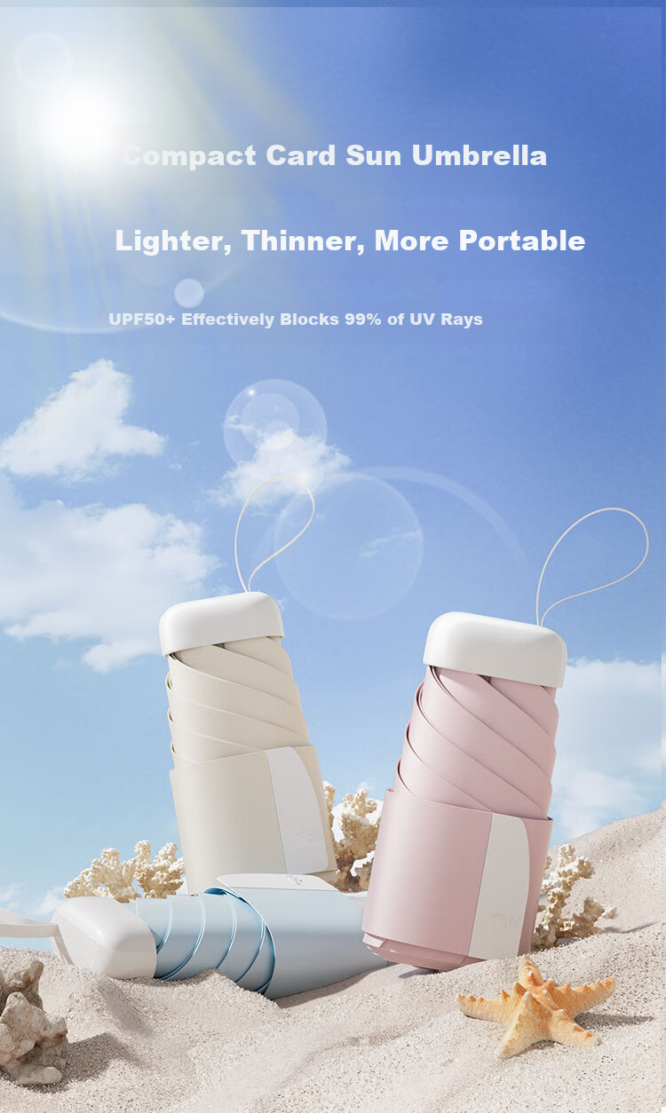 Tianwei Umbrella, Sun Protection Parasol, UV-Resistant, Dual-Use for Sun And Rain, Foldable, Portable, Compact Capsule Umbrella, UPF50+, Sunshade 3